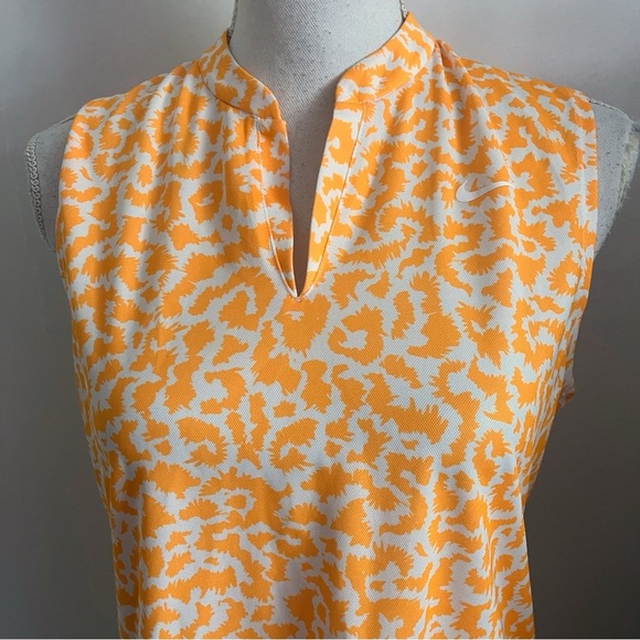 Nike • Victory Yellow/Orange White Patterned Sleeveless Tank Top - Picture 3 of 6